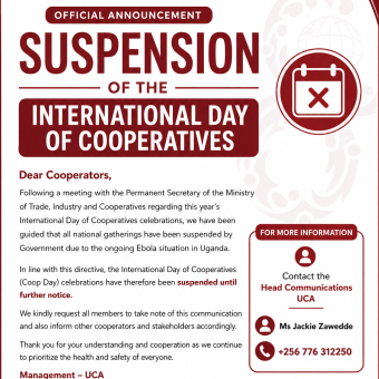 SUSPENSION OF THE INTERNATIONAL DAY OF COOPERATIVES